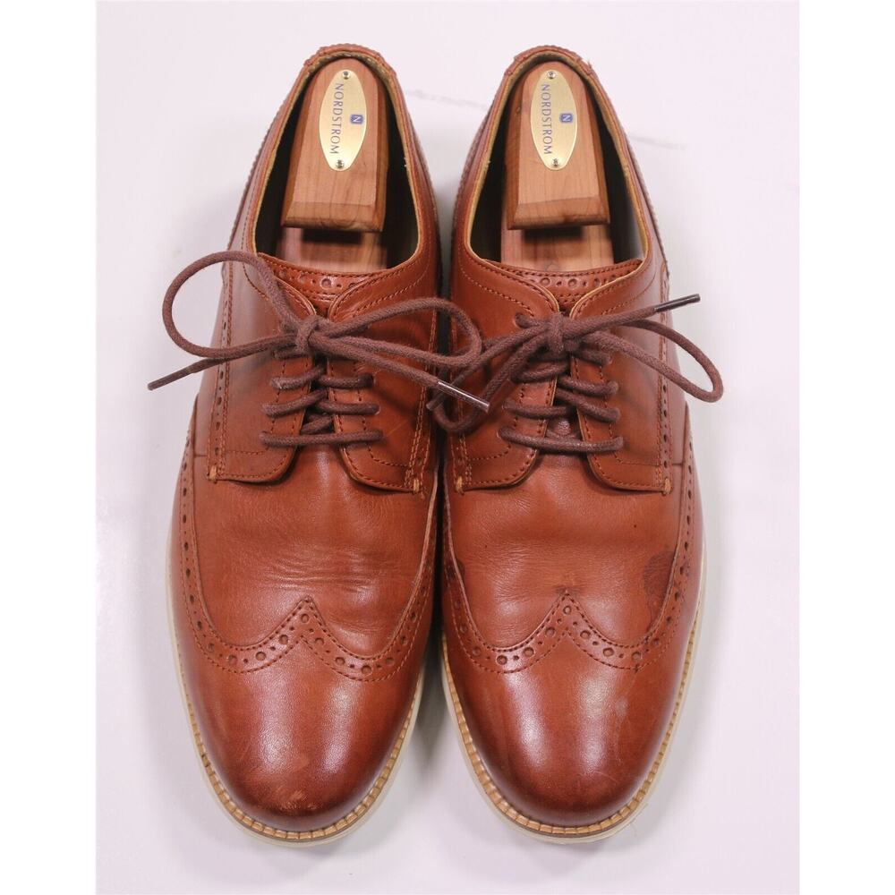 Cole-Haan Men's Original Grand Wingtip Oxford Brown Dress Shoes Men's US 11 W - Picture 4 of 11